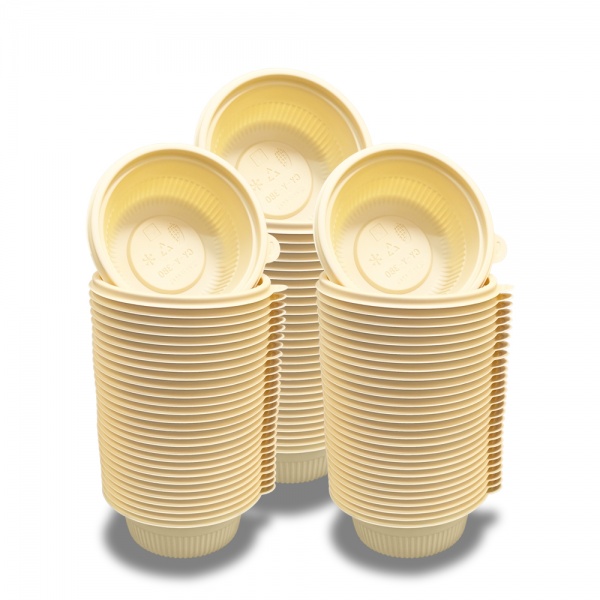 玉米淀粉植物材料一次性园碗带盖